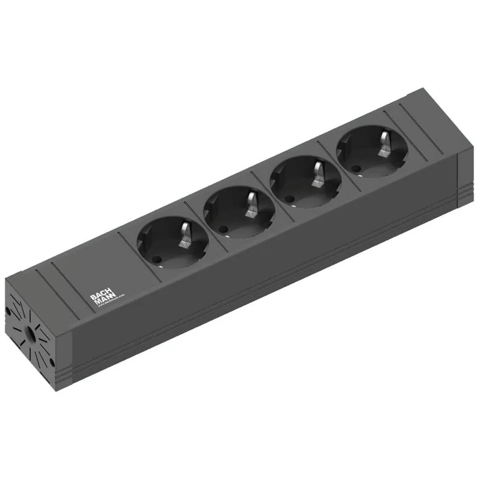bachmann-connect-line-4200017-steckdosenleiste-4fach-schwarz image 1