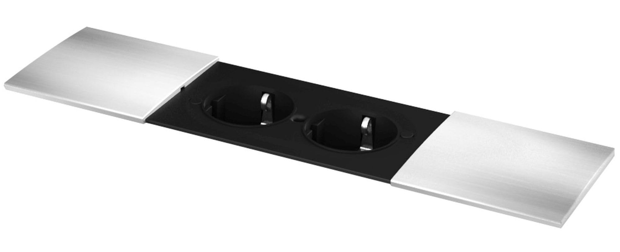 bachmann-due-554027-einbausteckdose-2-fach-edelstahl-optik image 1
