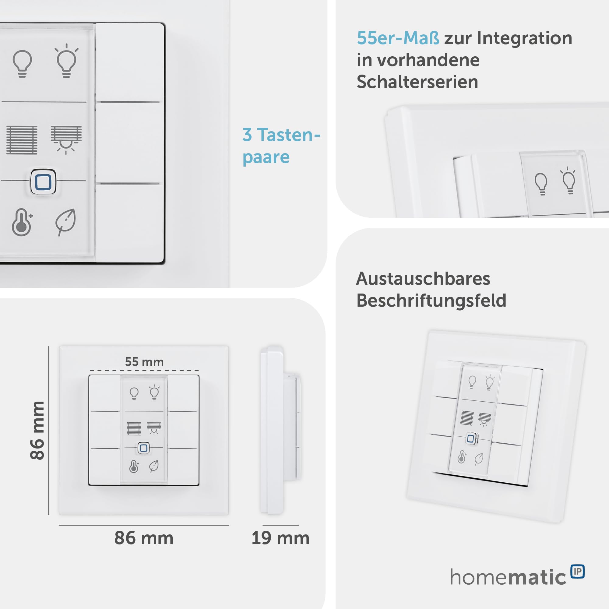 homematic-ip-wandtaster-6-fach-wei-glass-funk image 3