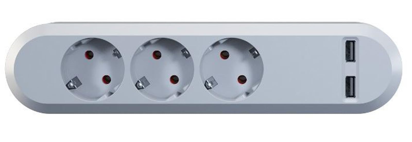 bachmann-smart-3-fach-steckdosenleiste-usb-schwarz-1-5-m image 1