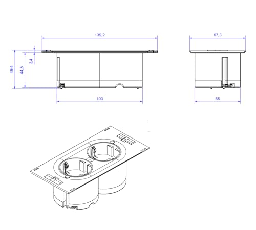 bachmann-due-929-000-einbausteckdose-2-fach-ohne-deckel-16a image 6