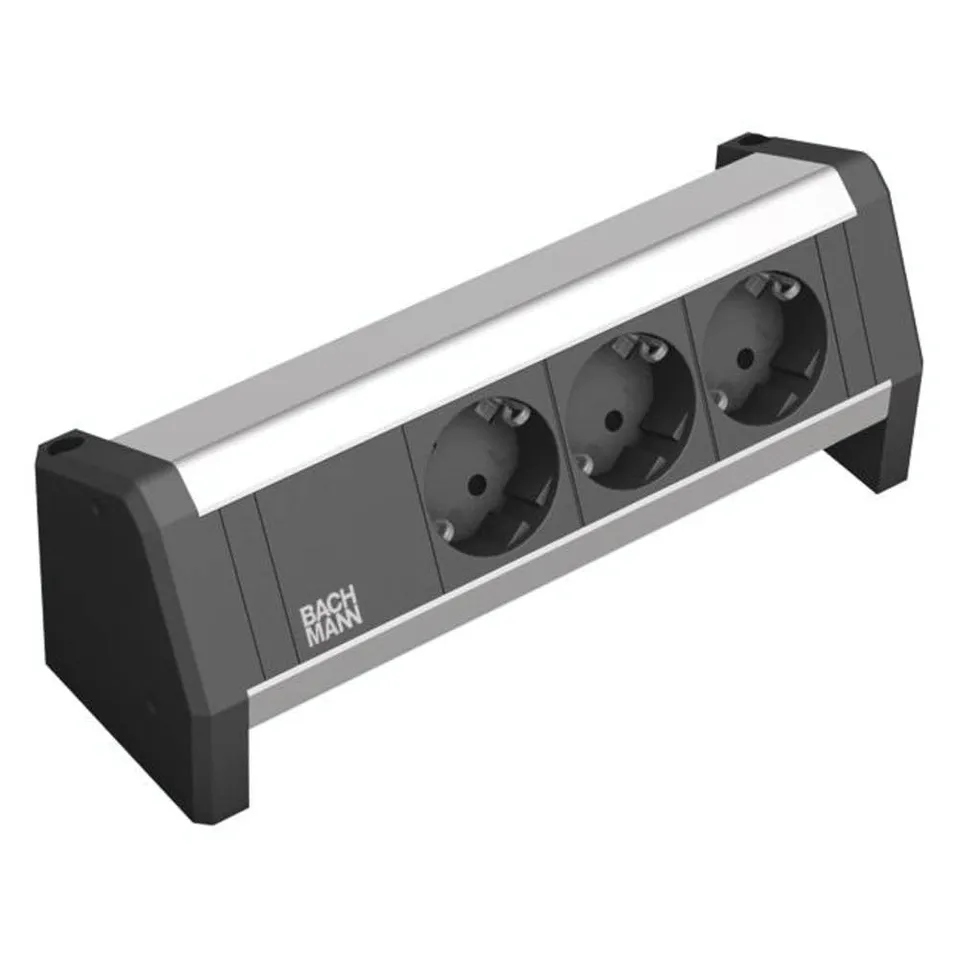 bachmann-desk-2-steckdosenleiste-3-fach-schwarz-gst18 image 1