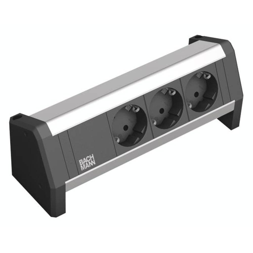 bachmann-desk-2-steckdosenleiste-3-fach-schwarz-gst18 image 1