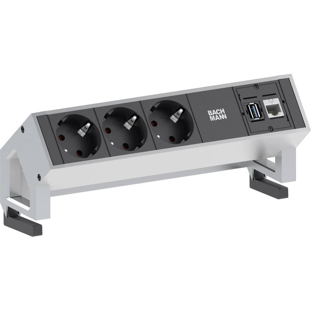 bachmann-desk-2-902-501-steckdosenleiste-3fach-schwarz-usb image 1