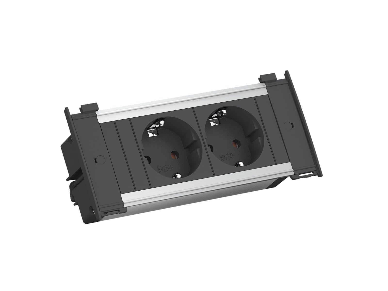 bachmann-kapsa-927-200-steckdosenleiste-2-fach-schwarz-2m image 1