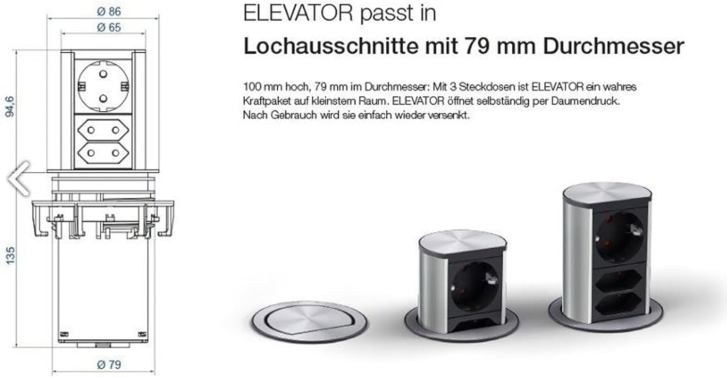 bachmann-elevator-928-017-versenkbare-steckdose-1x-2xusb-2m image 7