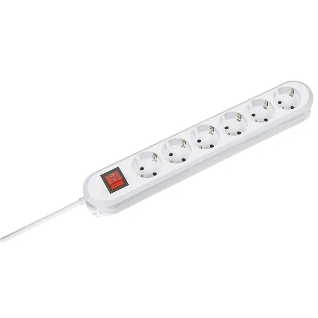 bachmann-smart-steckdosenleiste-6-fach-3m-wei-mit-schalter image 1