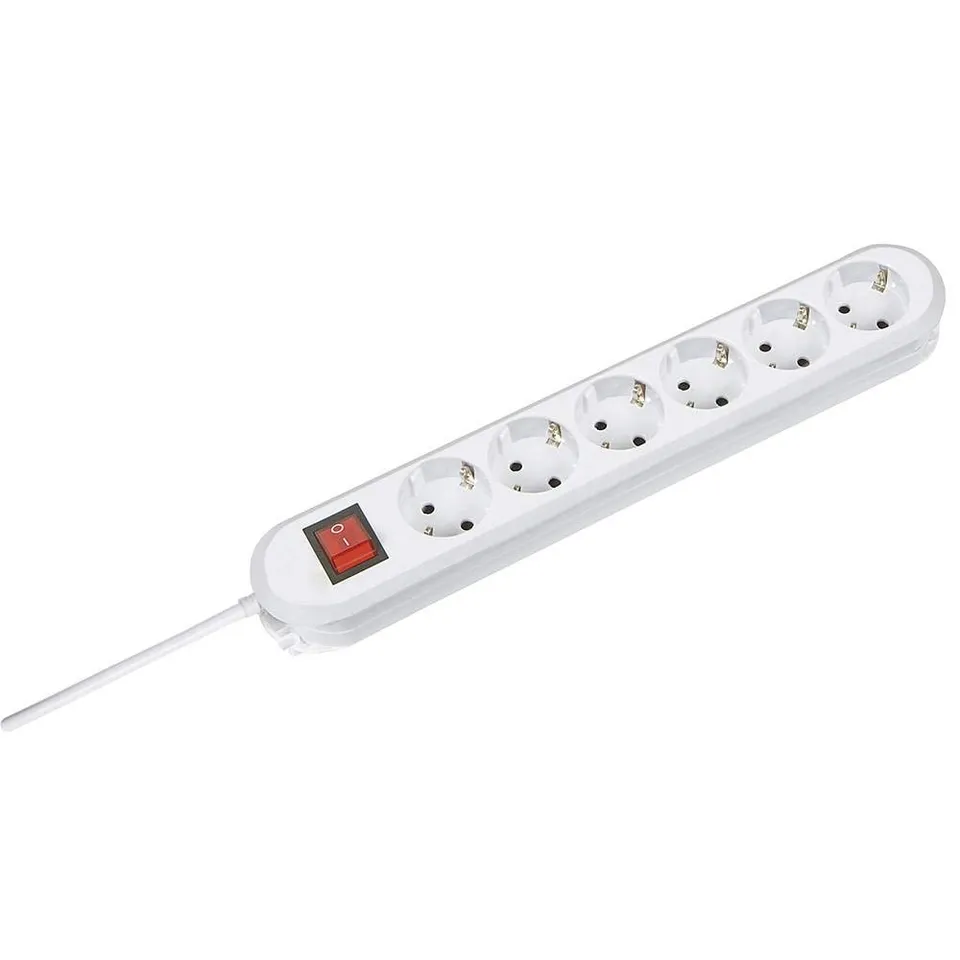 bachmann-smart-steckdosenleiste-6-fach-3m-wei-mit-schalter image 1