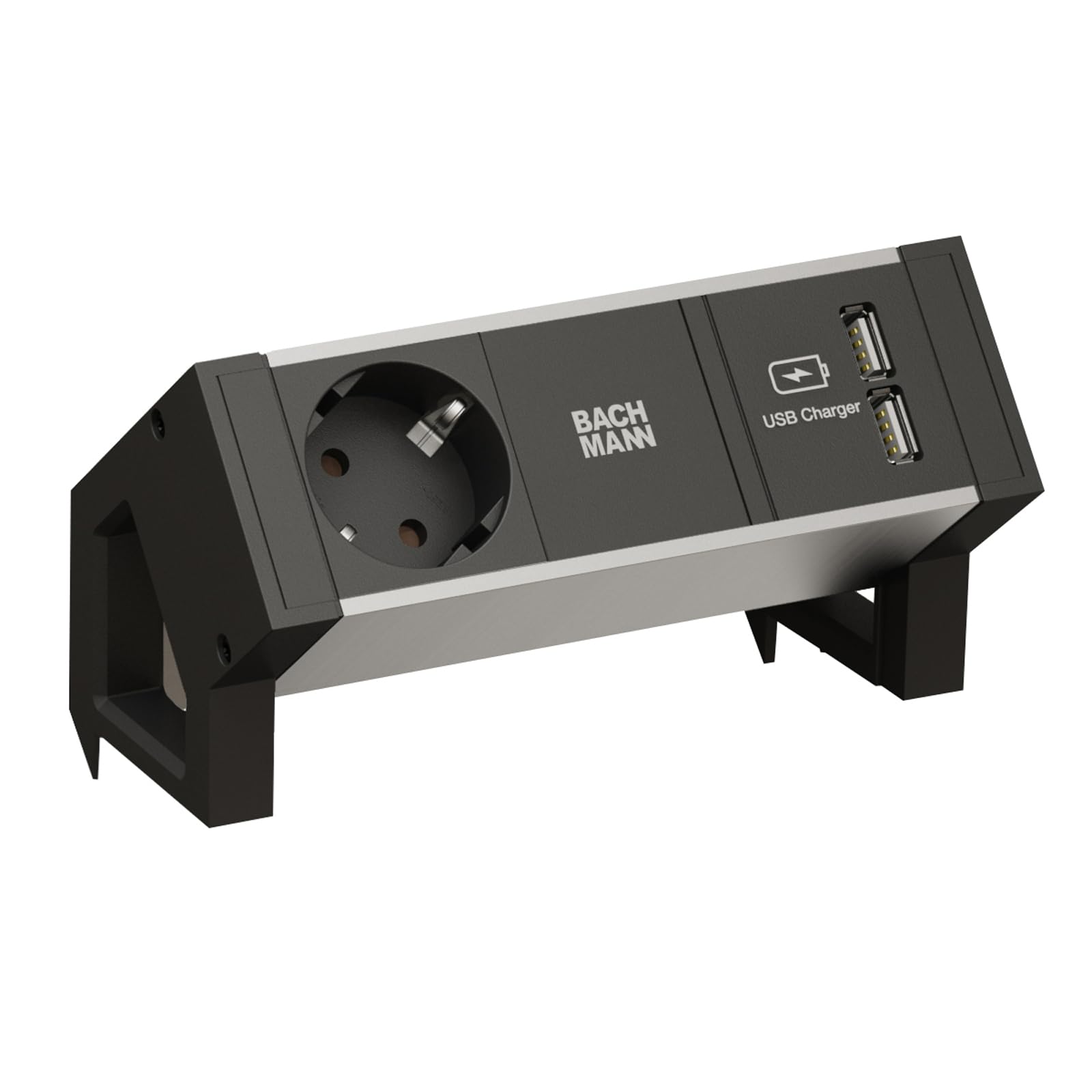 bachmann-twist-937-102-steckdosenleiste-alu-usb-0-2m image 1