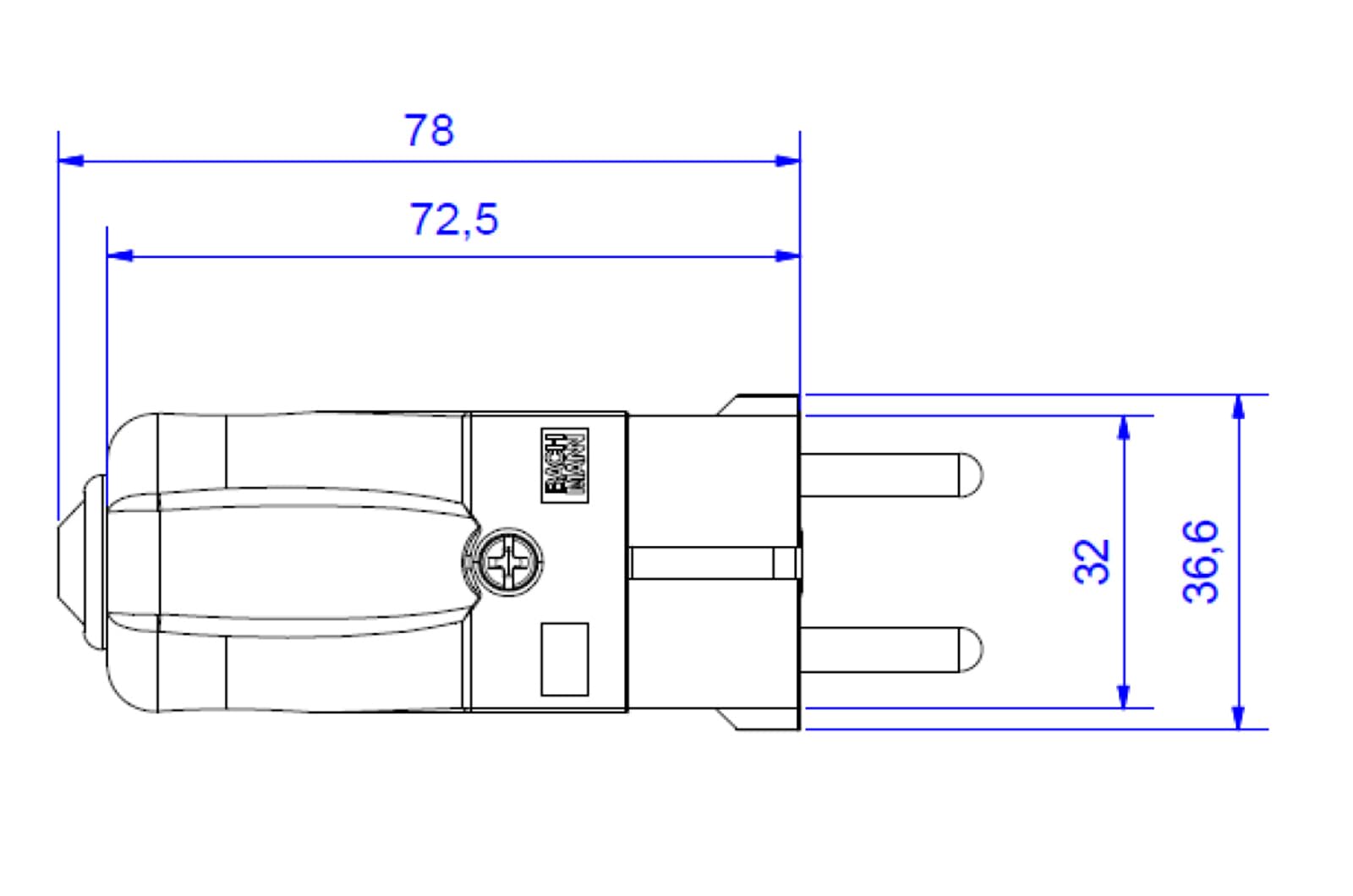 bachmann-universal-montagestecker-schwarz-cee-7-7-schuko image 6