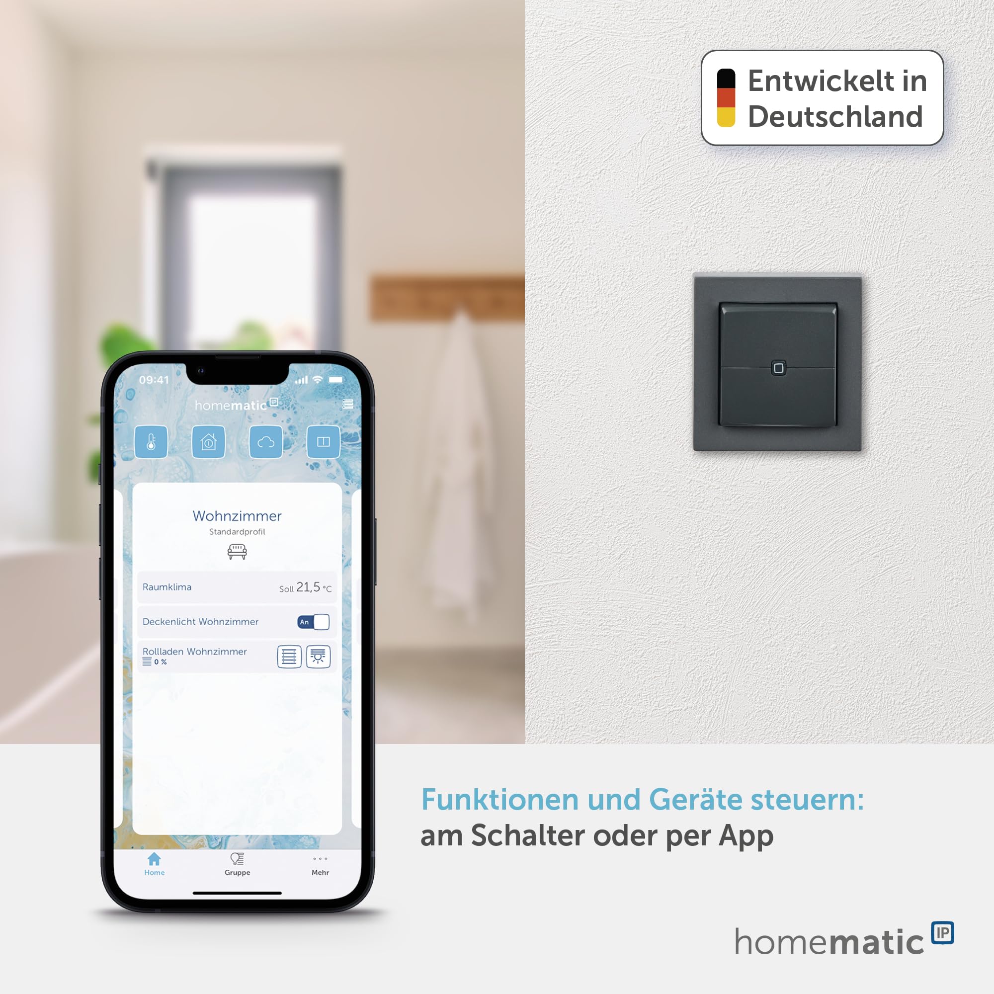 homematic-ip-glass-series-wandtaster-2-fach-funk-wei image 2