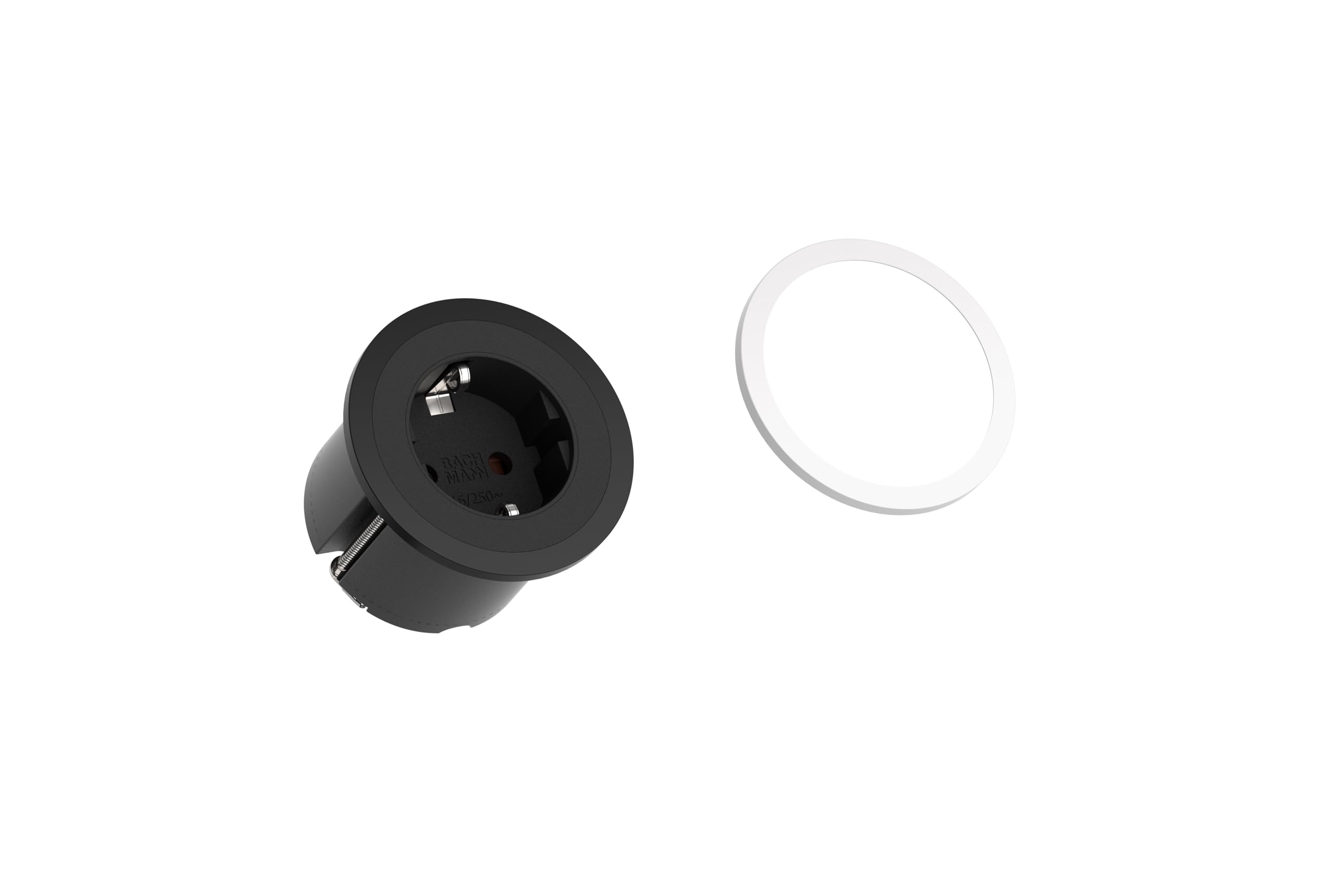 bachmann-pix-926-000-einbausteckdose-1-fach-schwarz-gst18 image 1