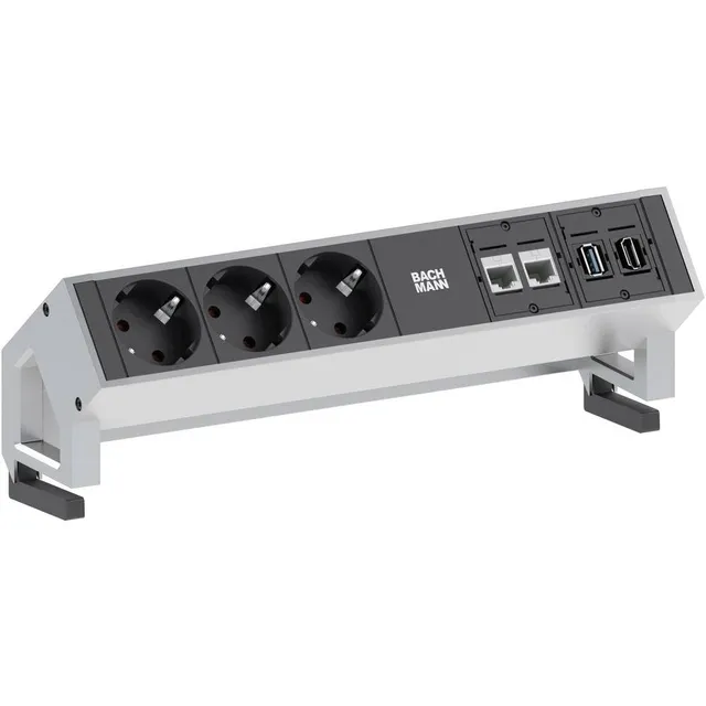 bachmann-desk-2-tischsteckdose-3-fach-cat6-usb-hdmi image 1