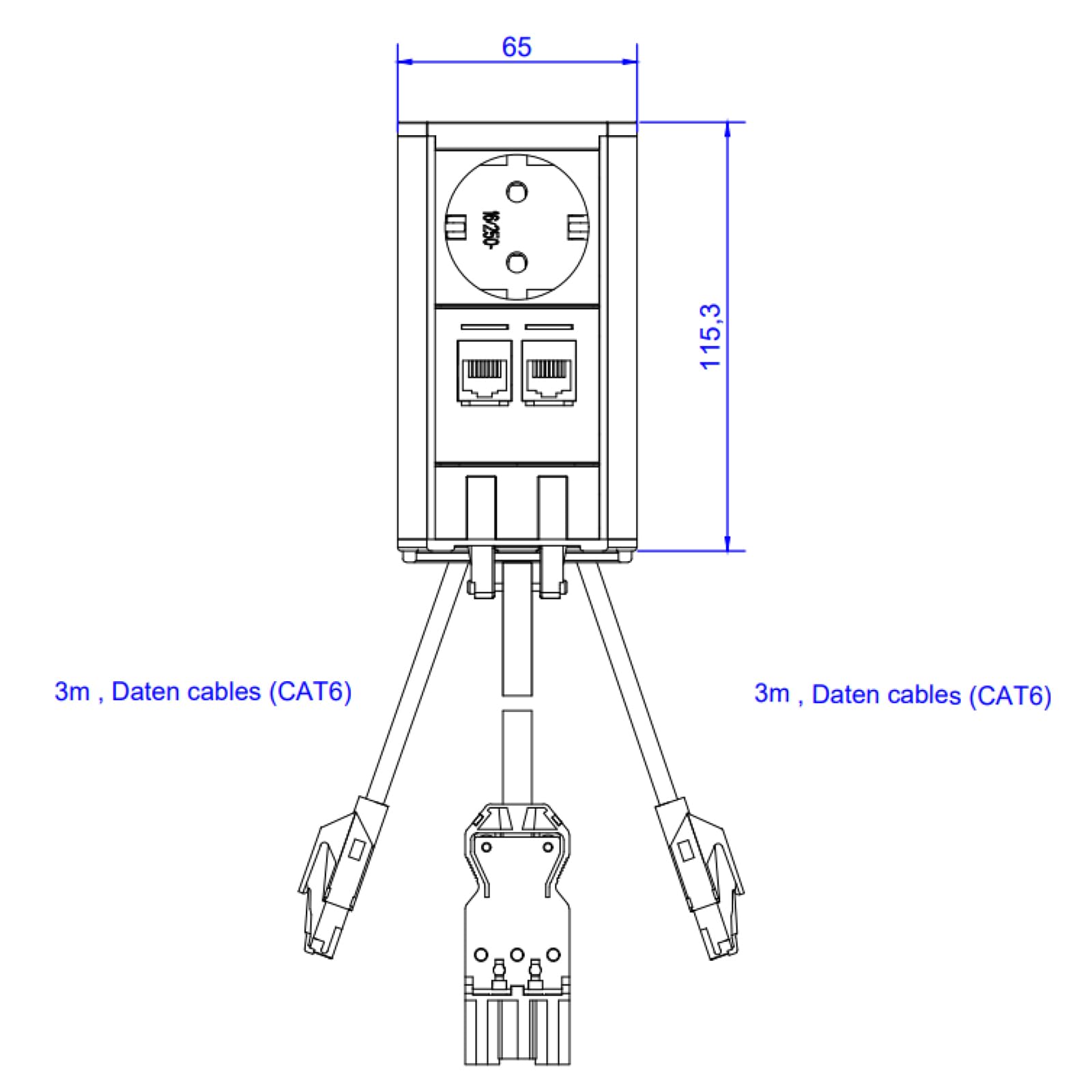 bachmann-elevator-9280040-steckdosenleiste-aluminium-1-fach image 3