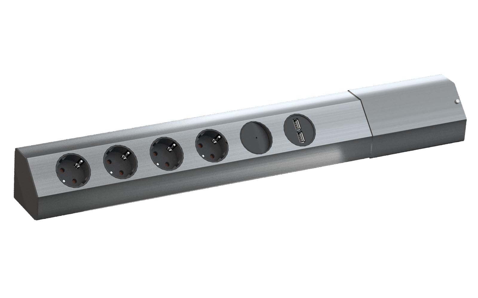 bachmann-casia-2-steckdosenleiste-4-fach-usb-edelstahl image 1
