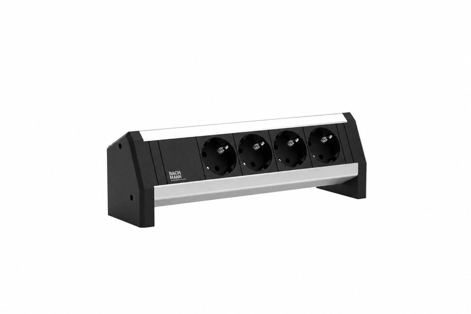 bachmann-desk-tischsteckdose-4-fach-3m-aluminium image 1