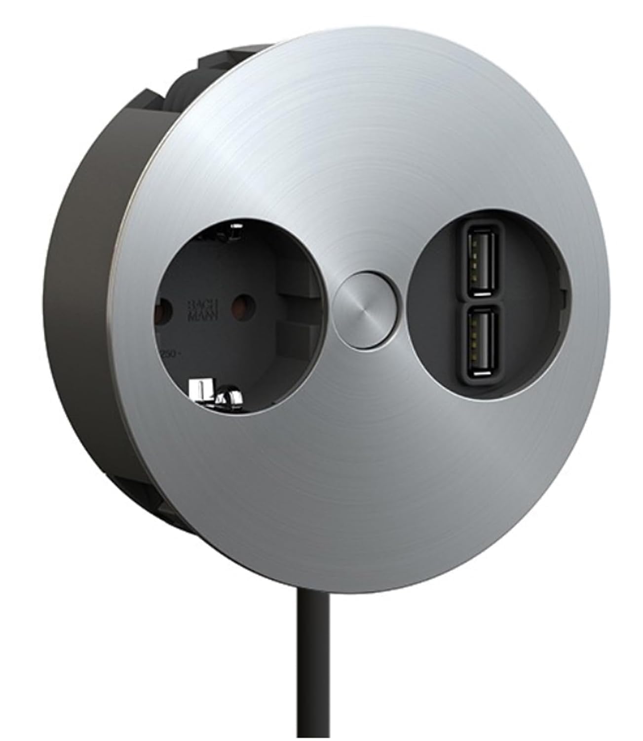 bachmann-twist-einbausteckdose-schwarz-1x-2x-usb-2m image 4