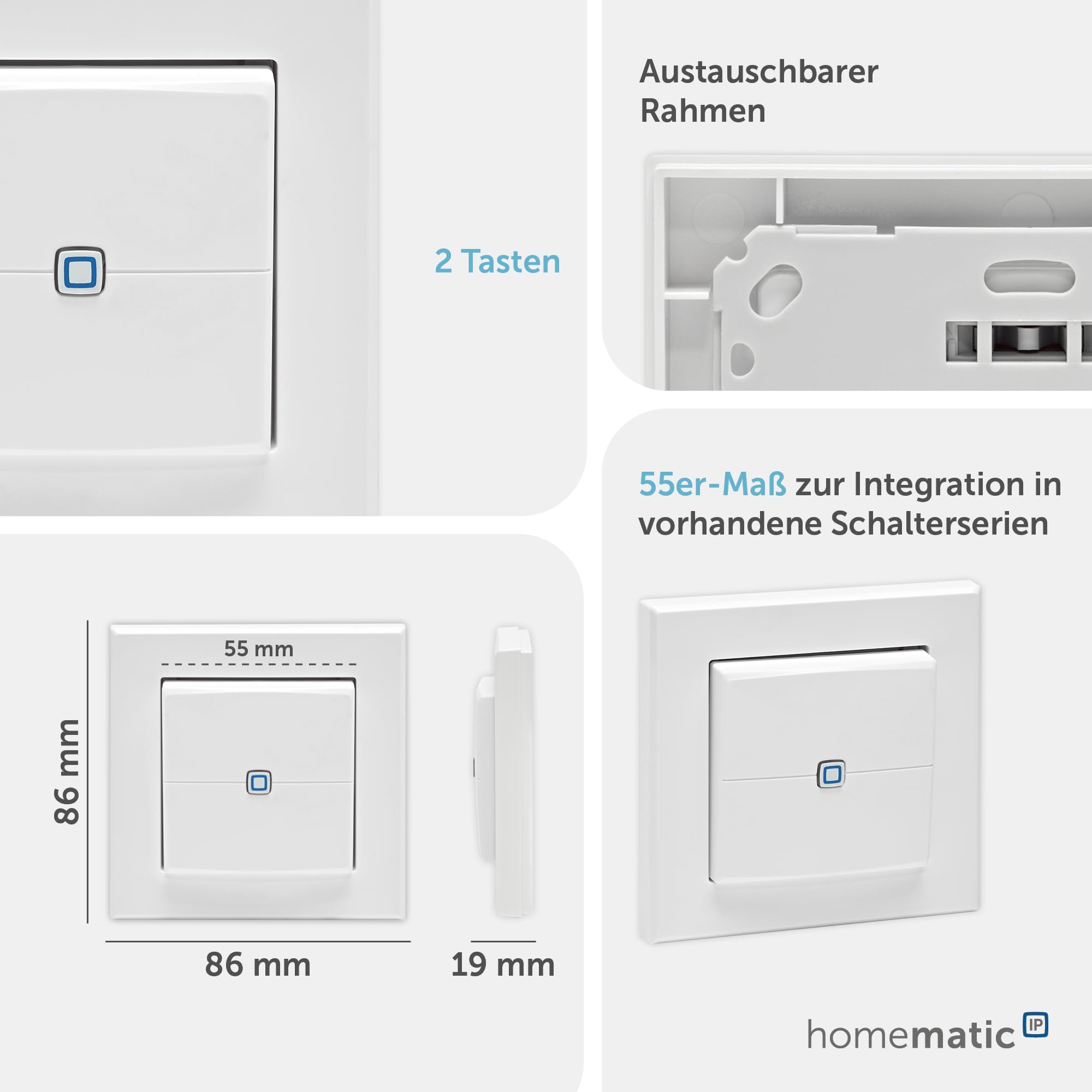 homematic-ip-wandtaster-2-fach-funk-55er-licht-heizung image 3
