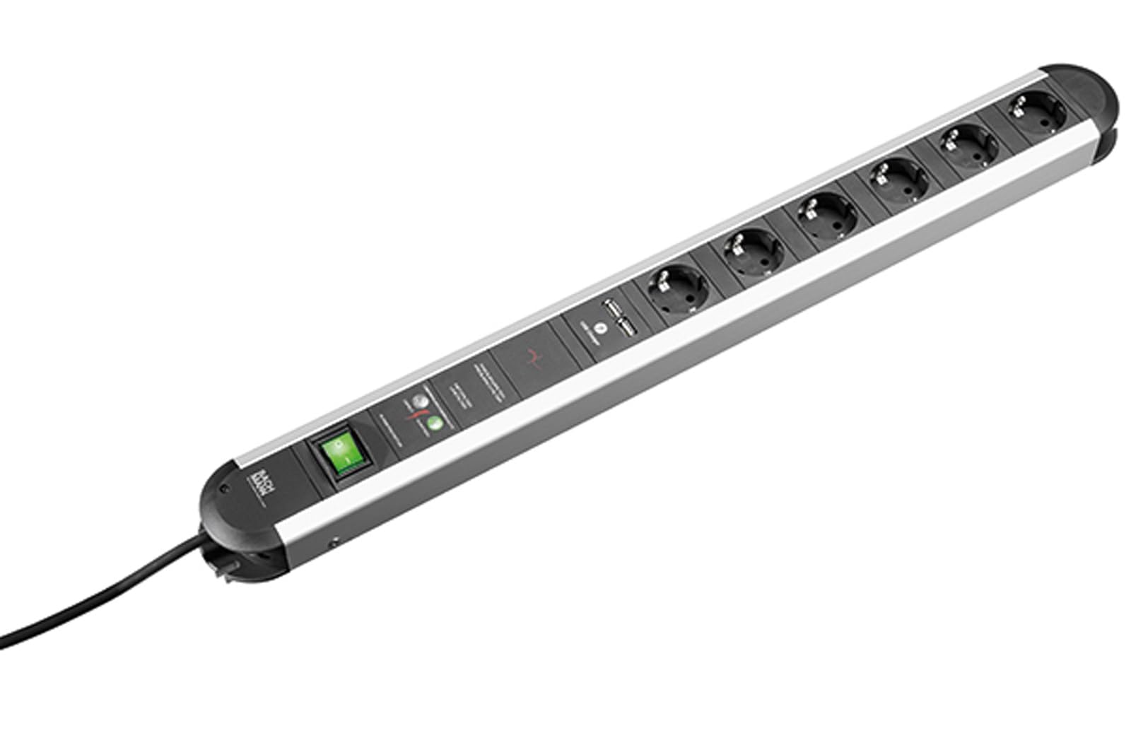 bachmann-primo-331-055-steckdosenleiste-6-fach-usb-schwarz image 1