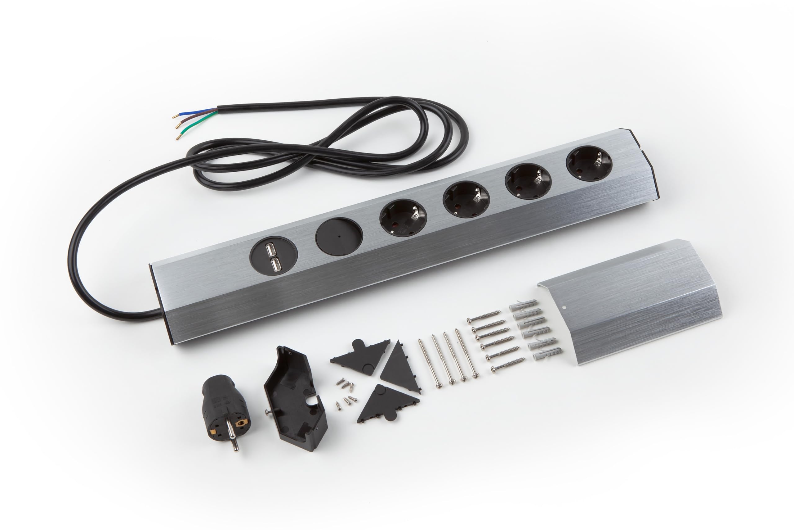 bachmann-casia-2-steckdosenleiste-4-fach-usb-edelstahl image 7